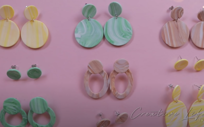 How To Make Clay Marbled Earrings DIY