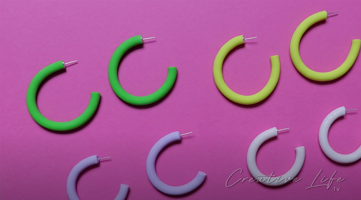 How To Make Clay Hoop Earrings DIY