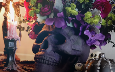 How To Make Halloween Skull Vase DIY