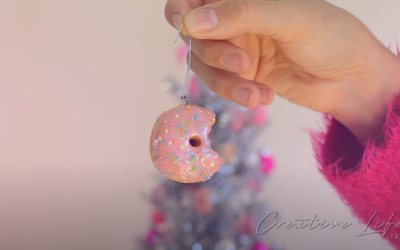 How To Make Holiday Clay Donut Ornament DIY