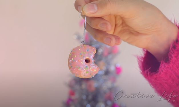 How To Make Holiday Clay Donut Ornament DIY