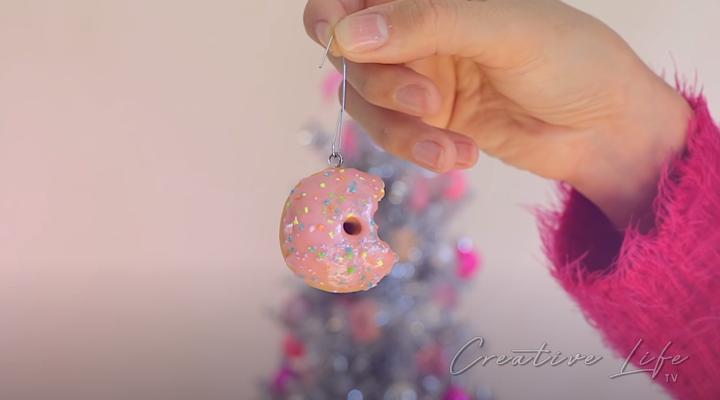 How To Make Holiday Clay Donut Ornament DIY