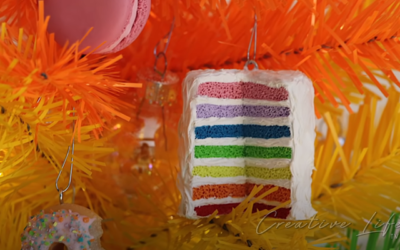 How To Make Rainbow Cake Ornament DIY