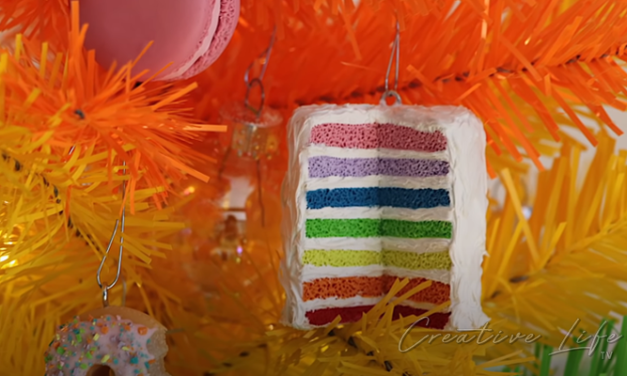 How To Make Rainbow Cake Ornament DIY